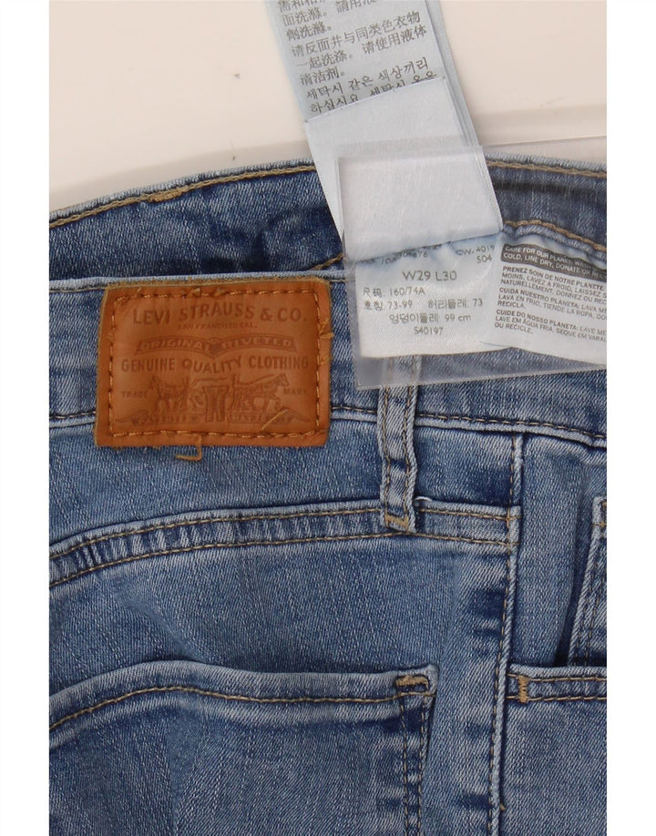LEVI'S Womens Crop Skinny Jeans W29 L26 Blue Cotton