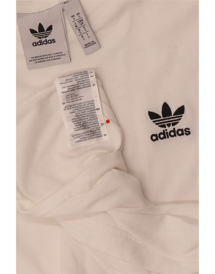 Adidas herre T-shirt top lille hvid bomuld