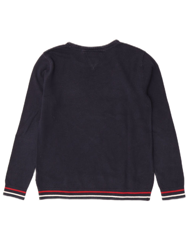 Tommy Hilfiger drenge grafisk sweater med rund hals 11-12 år marineblå