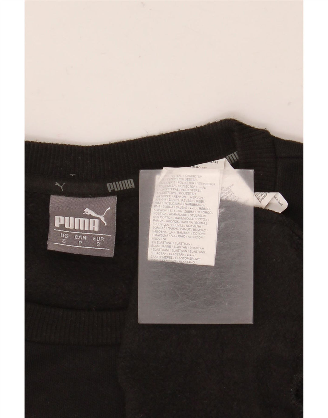 Puma Herre Sweatshirt Jumper Lille Sort Bomuld