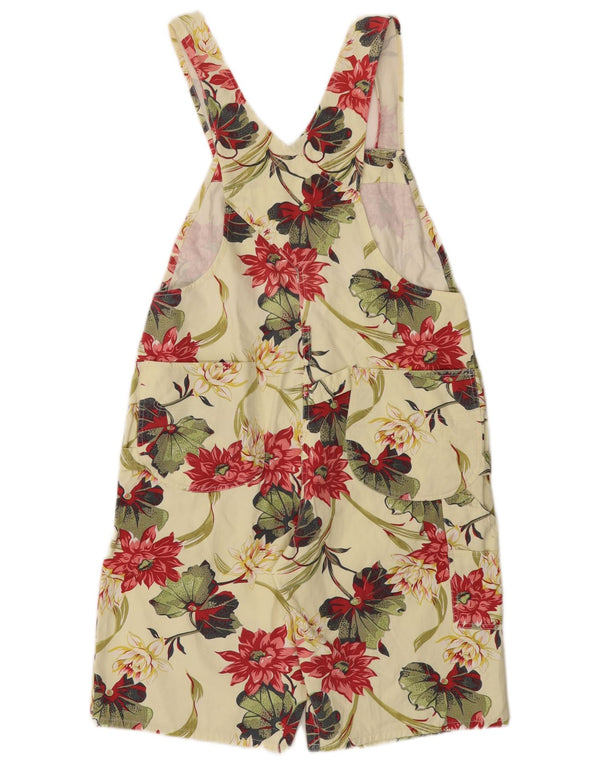 Charro Dame Dungarees Shorts W34 Large Yellow Floral