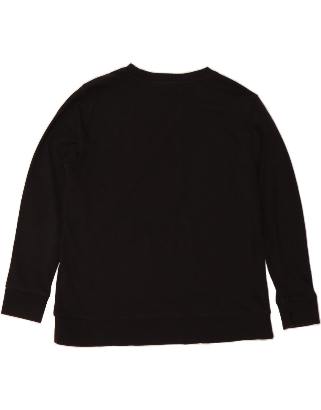 DKNY Womens Graphic Sweatshirt Jumper UK 14 Medium Black Cotton Vintage Dkny and Second-Hand Dkny from Messina Hembry 
