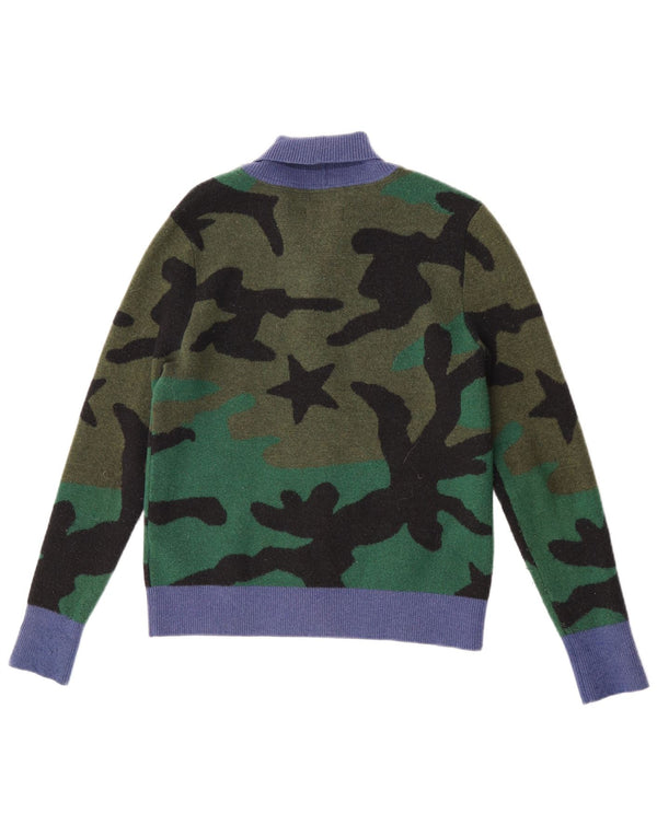 Diesel Boys Cardigan Sweater 11-12 År Grøn Camouflage Uld