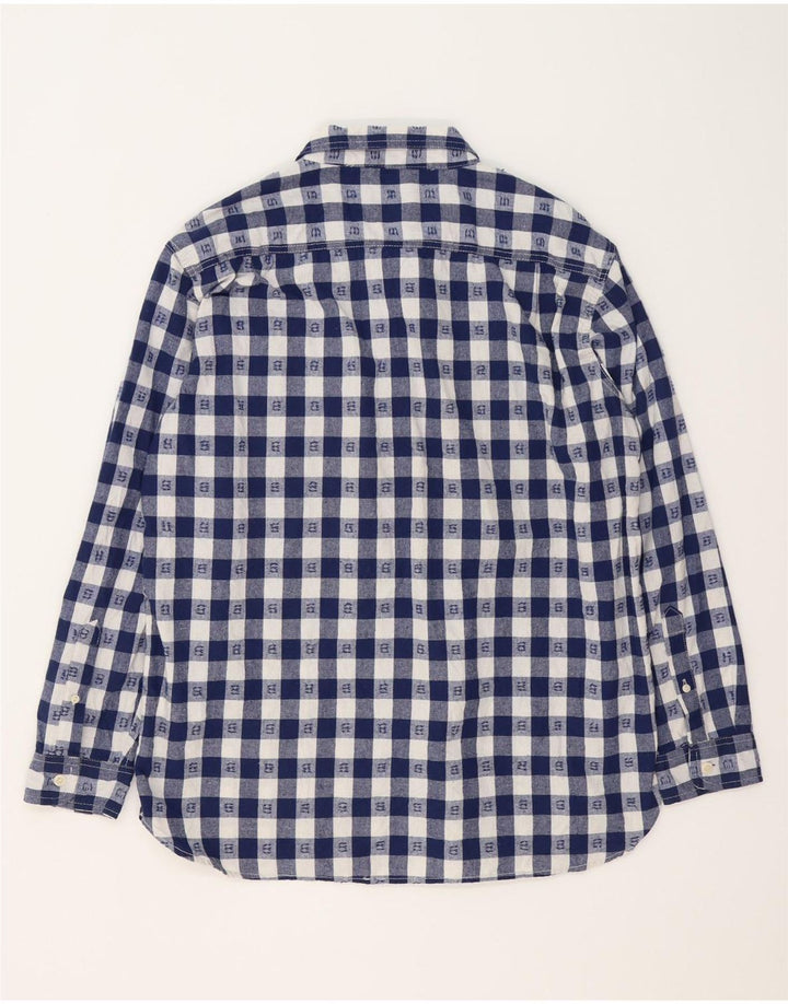 Lee Herre Loose Fit skjorte XL marineblå ternet bomuld
