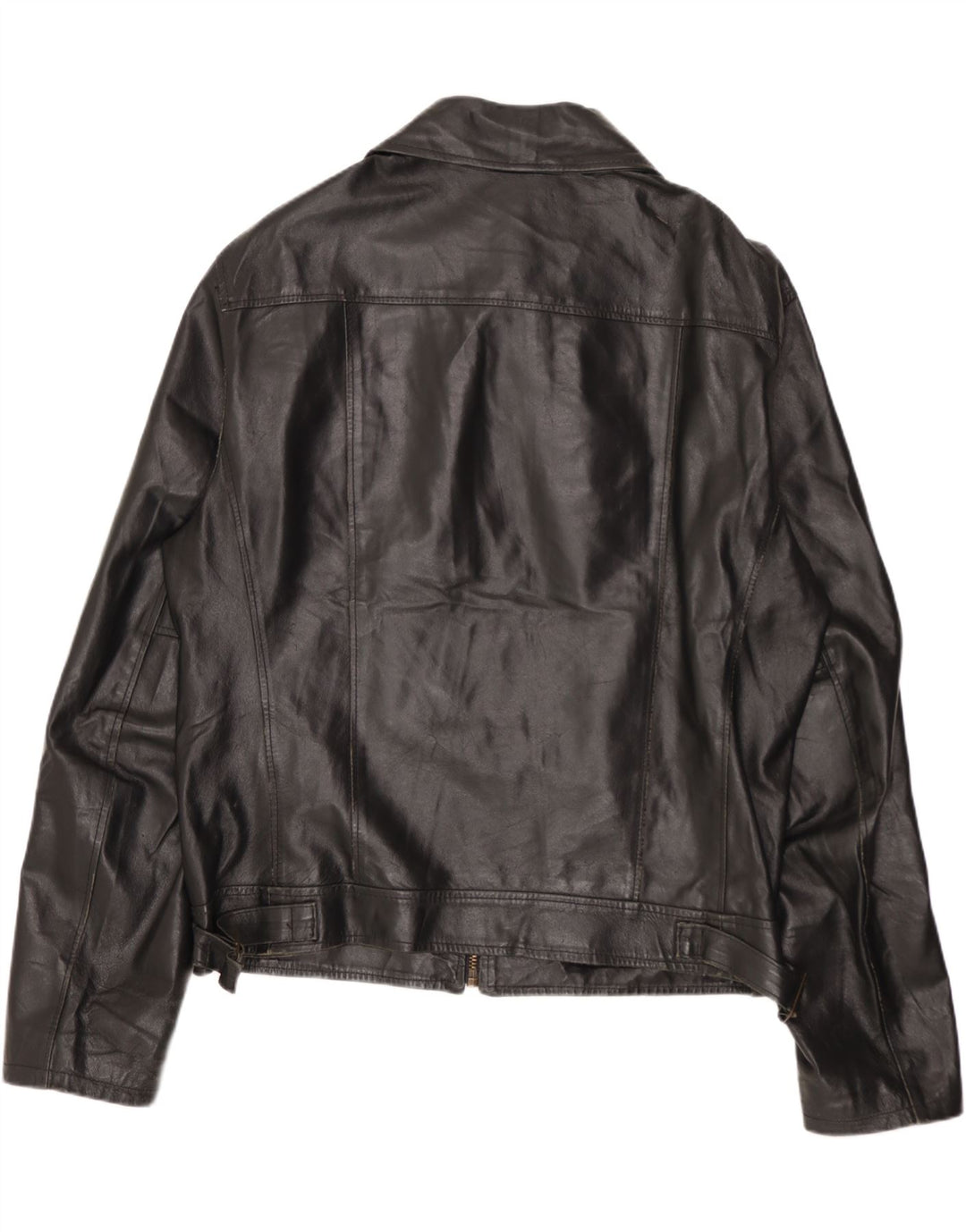 Vintage læderjakke til kvinder UK 18 XL sort læder