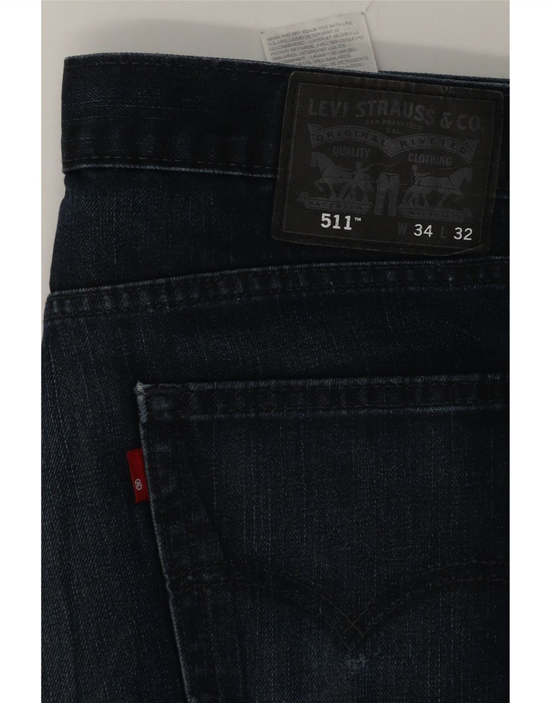 Levi's Herre 511 Slim Jeans W34 L32 Marineblå Bomuld