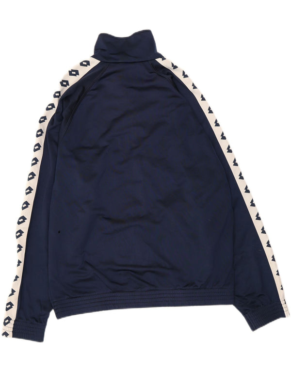 LOTTO Herre grafisk træningsdragt Topjakke Medium Navy Blue Colourblock