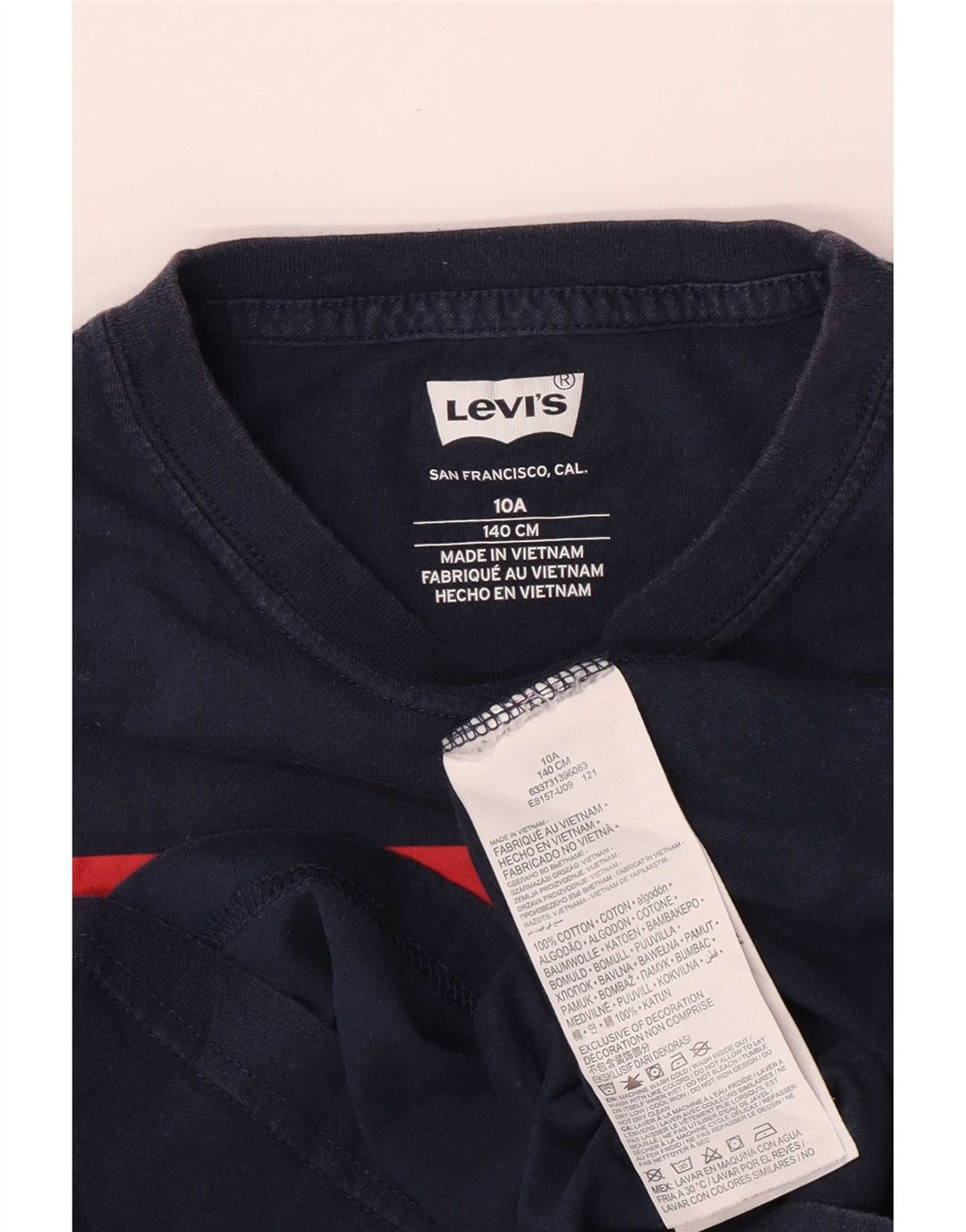 Levi's Boys almindelig grafisk T-shirt top 9-10 år marineblå bomuld