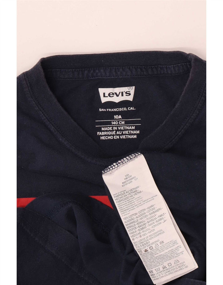 Levi's Boys almindelig grafisk T-shirt top 9-10 år marineblå bomuld
