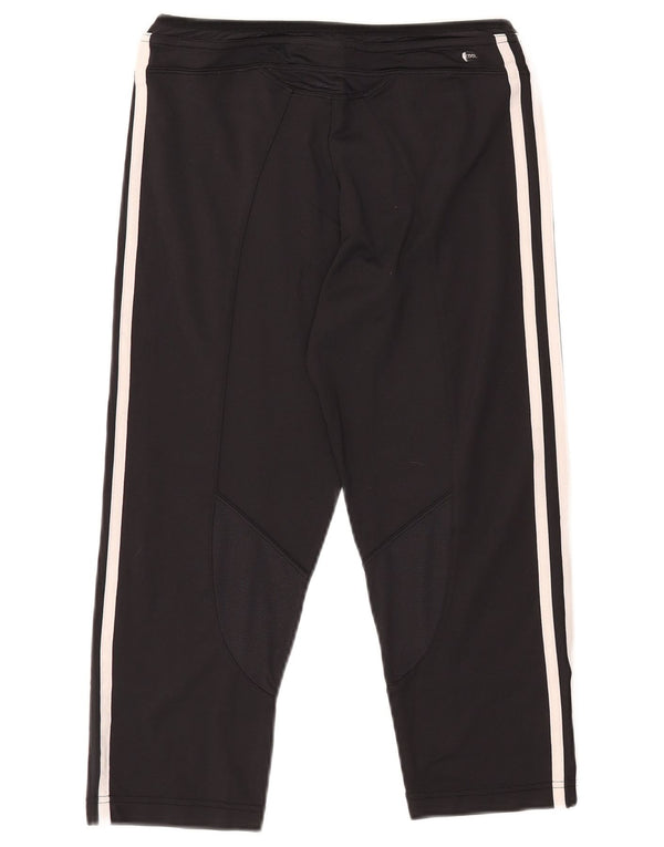 ADIDAS Dame Clima 365 Capri træningsdragt Bukser UK 16 Stor sort nylon