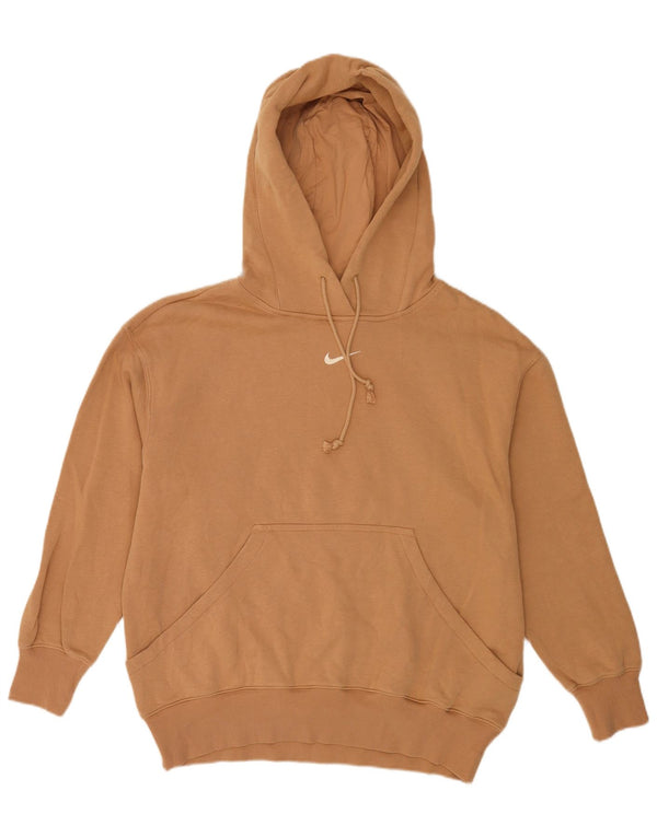 Nike Herre Loose Fit Hoodie Jumper Lille Brun Bomuld