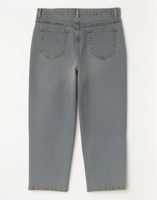 Marks & Spencer Dame Højtaljede Capri Jeans UK 18 XL W32 L22 Blå Bomuld