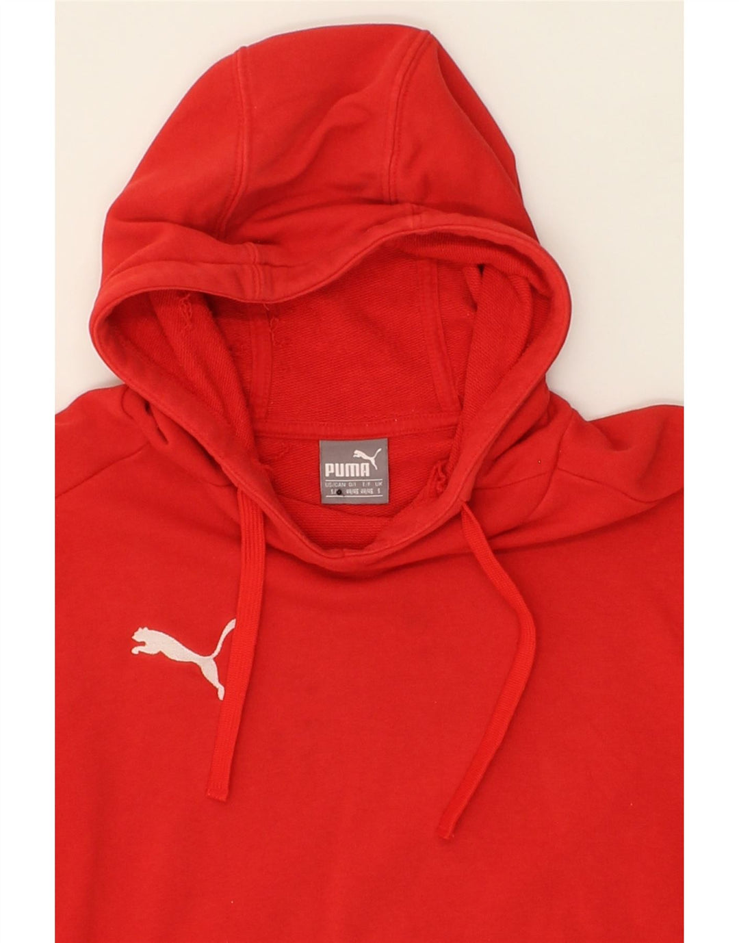 PUMA Mens Hoodie Jumper Small Red Cotton Vintage Puma and Second-Hand Puma from Messina Hembry 