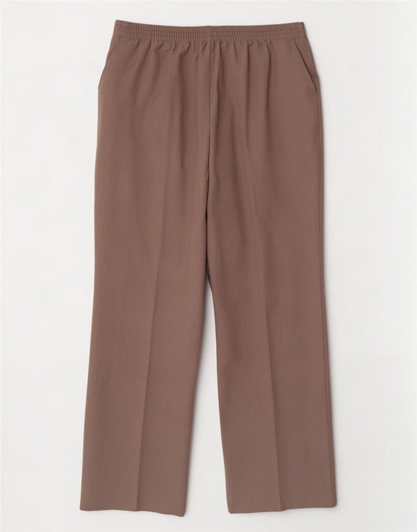 Marks & Spencer Womens Cropped Trousers UK 14 Large W34 L26 Brown