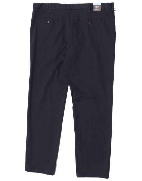 Marks & Spencer Herre Regular Fit Chinobukser W42 L33 Marineblå Bomuld