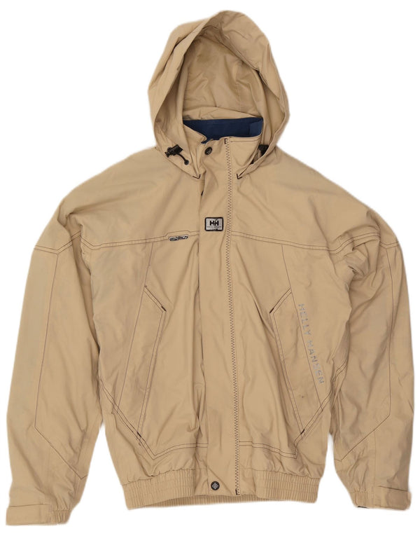 Helly Hansen Herre Grafisk Hooded Bomber Jacket UK 36 Small Beige Nylon