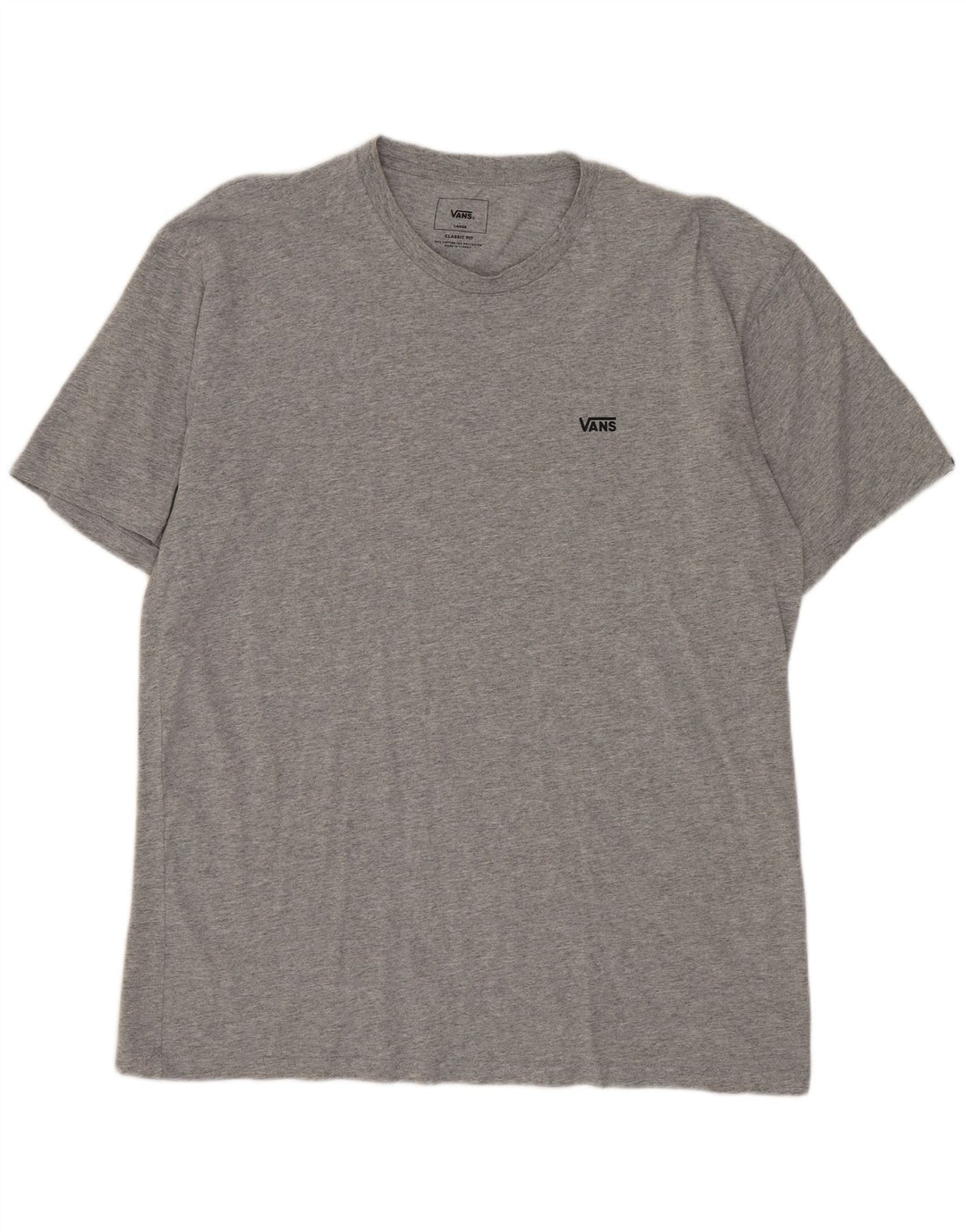 VANS Herre Classic Fit T-Shirt Top Stor Grå Flecked Bomuld