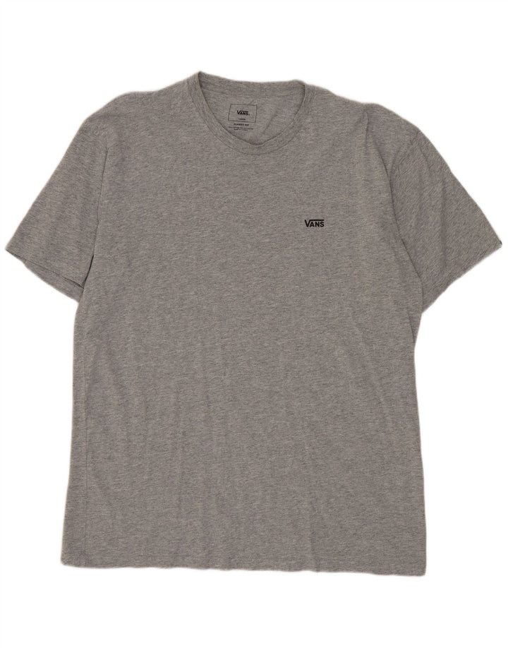 VANS Herre Classic Fit T-Shirt Top Stor Grå Flecked Bomuld