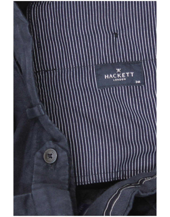 Hackett Herre Slim Chino Bukser W34 L31 Marineblå Bomuld