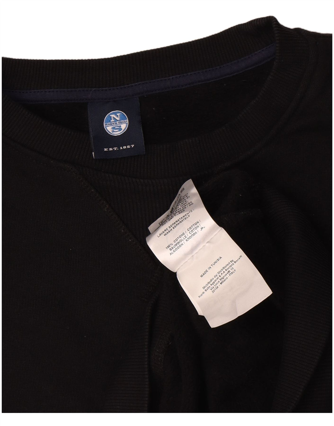 North Sails Herre Sweatshirt Jumper Stor Sort Bomuld