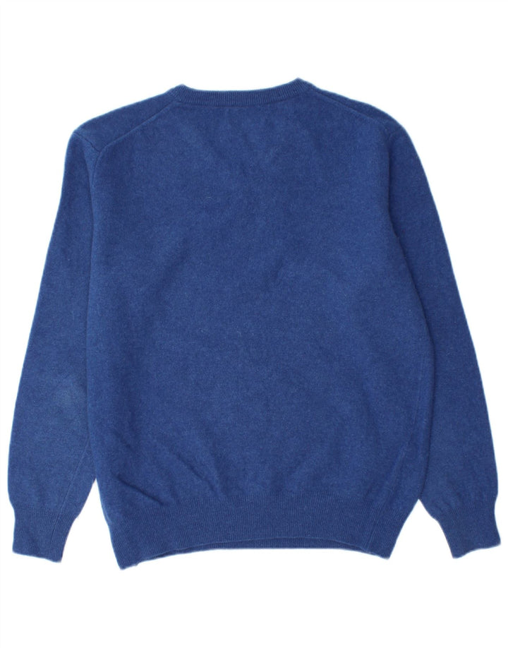 Conte of Florence Herre V-hals sweater Medium Blue