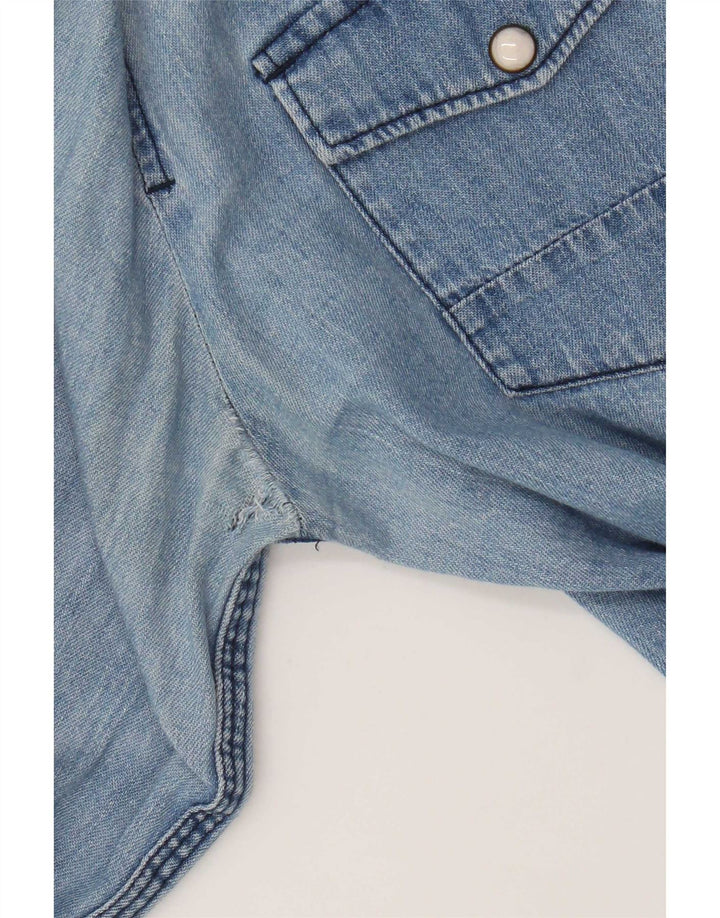 Tommy Hilfiger Denimskjorte til mænd, lille blå bomuld