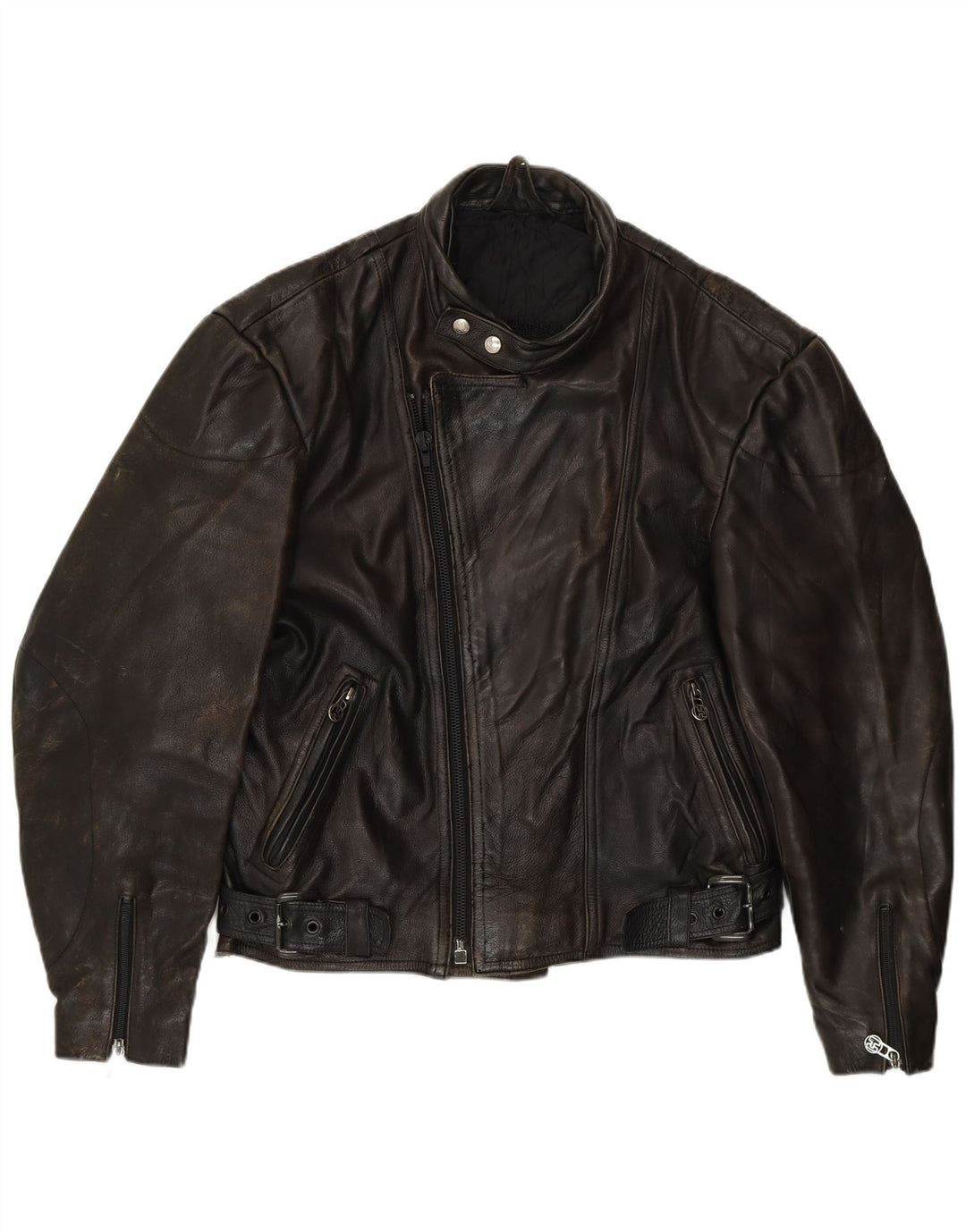 Harro Herre Læder Racer Jakke IT 52 XL Sort Læder