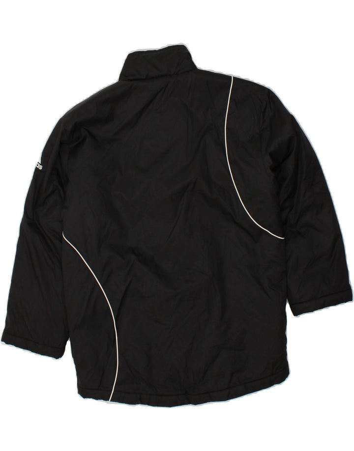 ADIDAS Boys AC Monza Windbreaker Jacket 9-10 Years Small Black Polyester Vintage Adidas and Second-Hand Adidas from Messina Hembry 