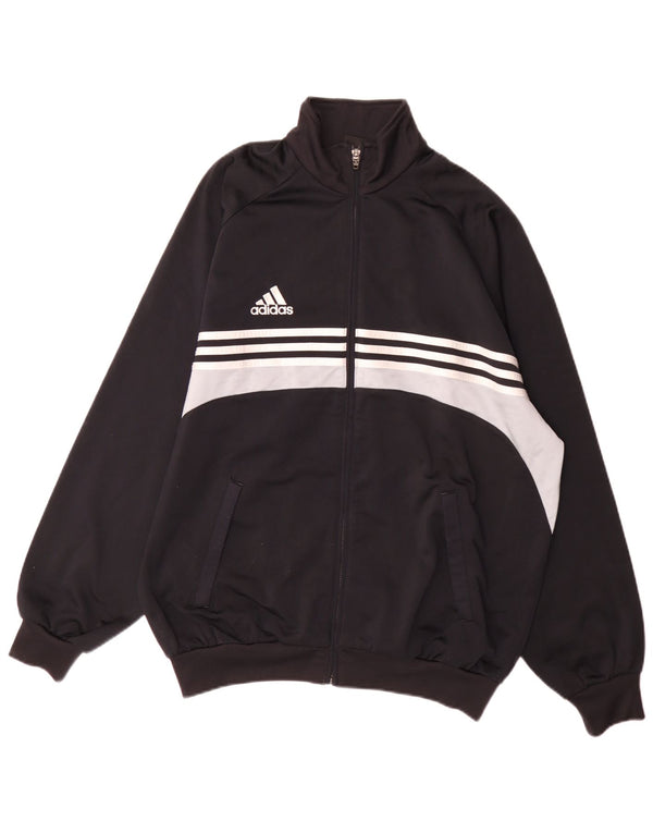 Adidas Træningsdragt til mænd Top jakke UK 42/44 Large Black Colourblock Polyester