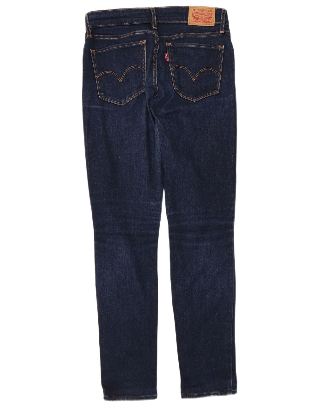 LEVI'S Dame 711 Skinny Jeans W26 L27 Marineblå Bomuld
