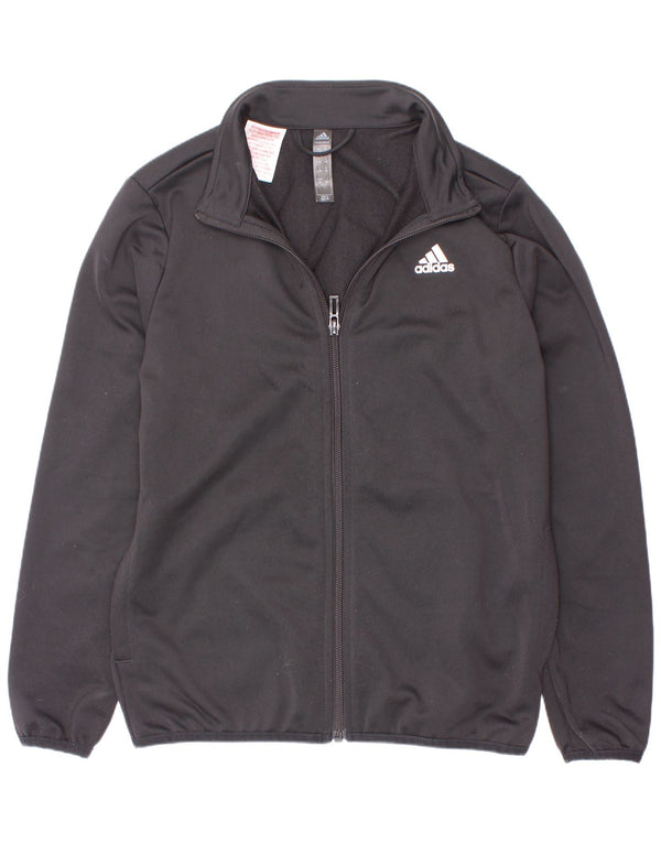 Adidas drenge grafisk træningsdragt topjakke 9-10 år sort polyester