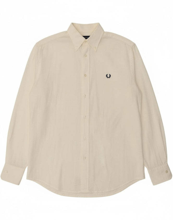 Fred Perry Herreskjorte Medium Hvid Bomuld