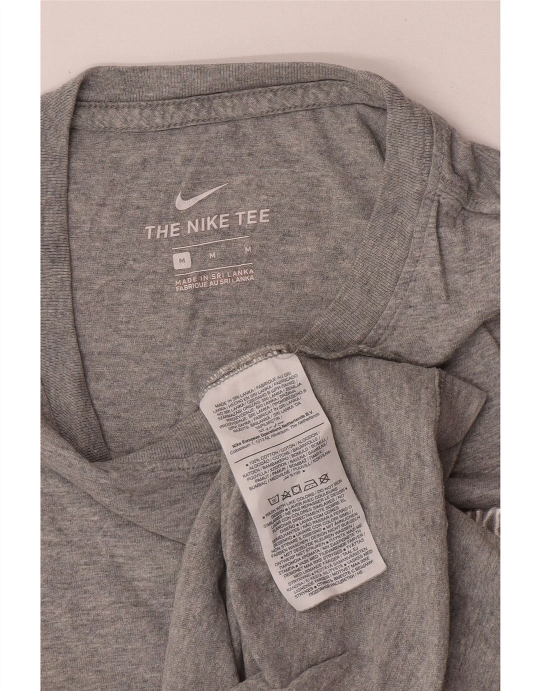 Nike T-shirt top mellem grå bomuld til mænd