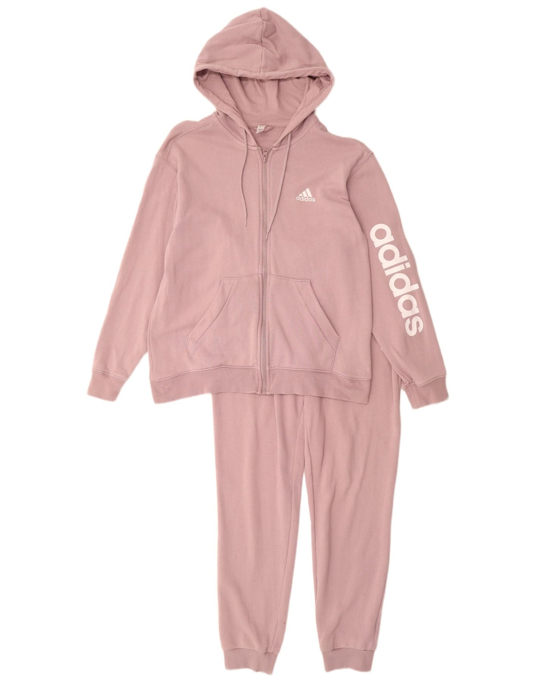 ADIDAS grafisk hel træningsdragt til kvinder 12/14 medium lilla bomuld