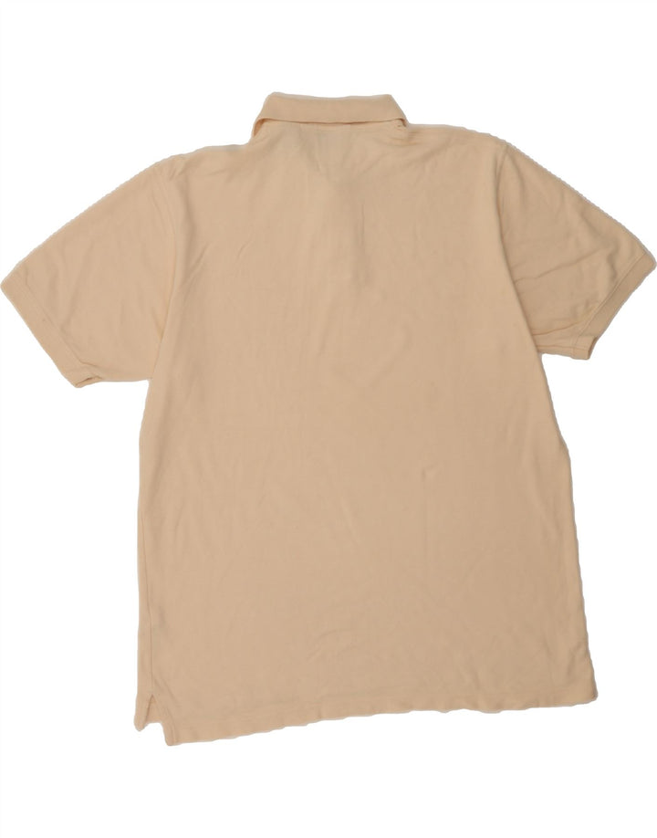 EDDIE BAUER Mens Tall Polo Shirt XL Beige Cotton Vintage Eddie Bauer and Second-Hand Eddie Bauer from Messina Hembry 