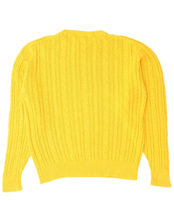 Scapa Herre sweater med rund hals, stor gul bomuld