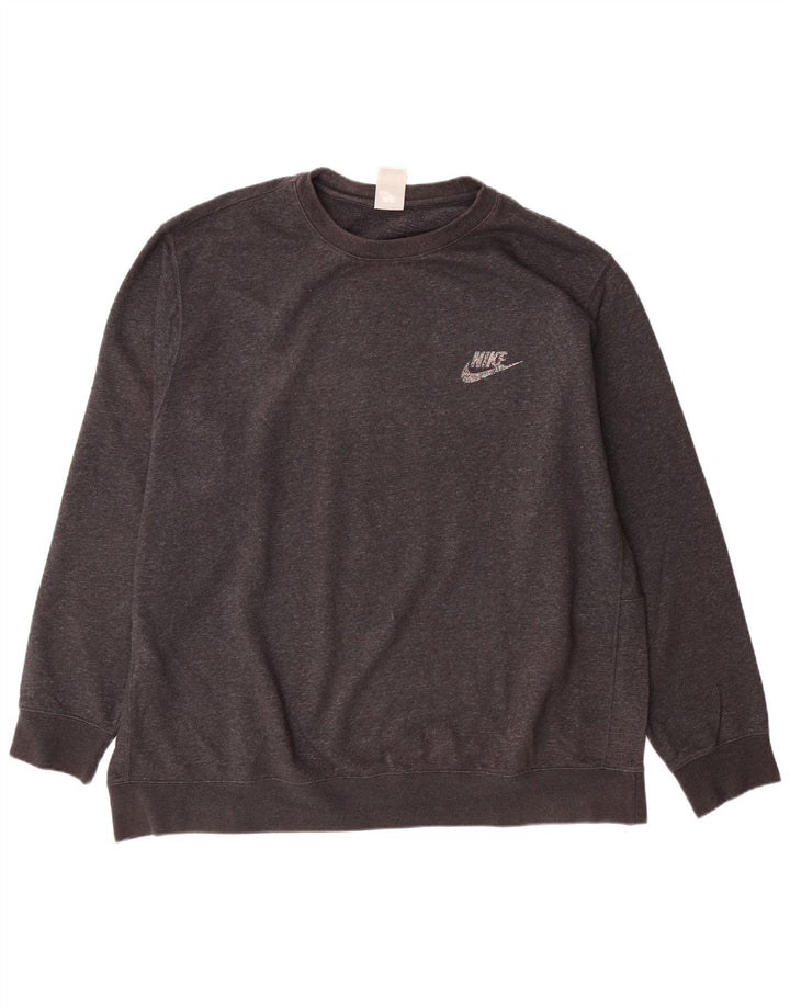 NIKE Sweatshirt til mænd 2XL Grå Bomuld
