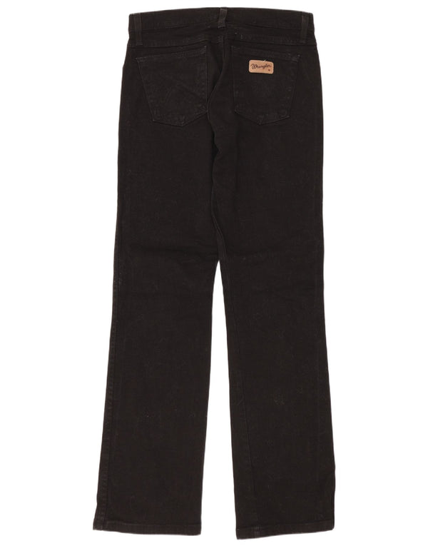 Wrangler Dame Hipster Bootcut Jeans US 10 Medium W28 L32 Sort Bomuld