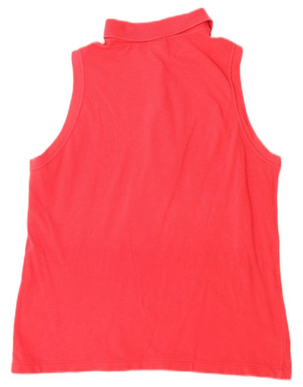 LACOSTE ærmeløs poloshirt til kvinder størrelse 44 Large Pink Bomuld