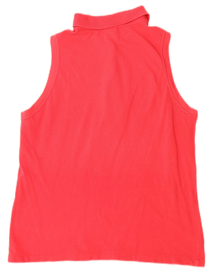 LACOSTE ærmeløs poloshirt til kvinder størrelse 44 Large Pink Bomuld