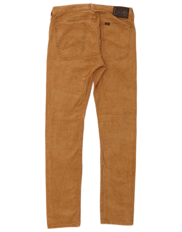 Lee Mens Luke Skinny Corduroy Trousers W28 L32 Beige Cotton