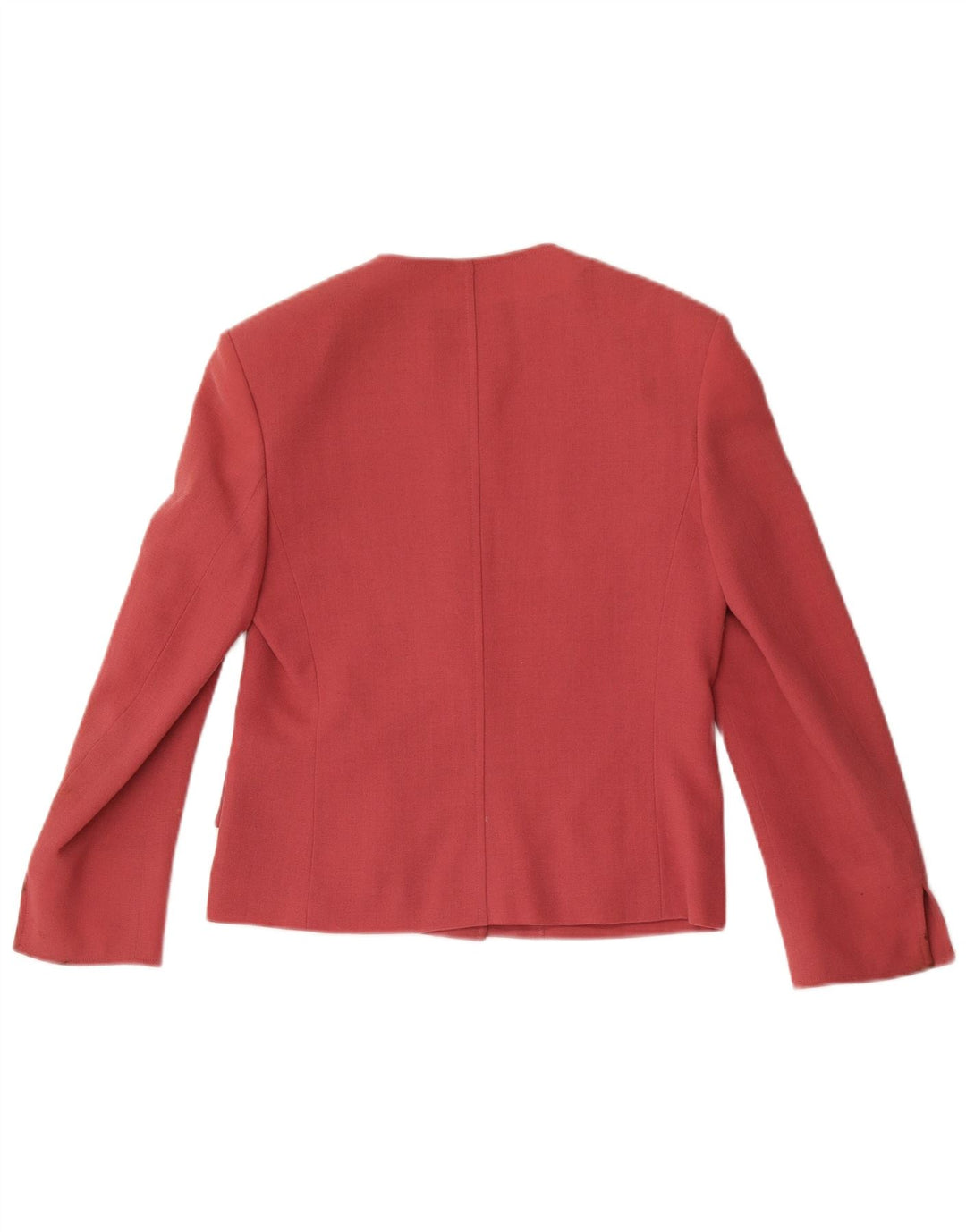 Jaeger Dame 4 Button Blazer Jacket UK 8 Small Pink Wool
