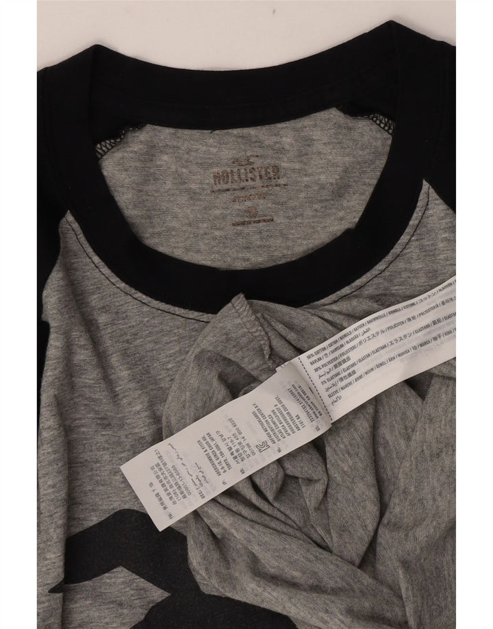 Hollister Herre grafisk T-shirt Top Stor grå farveblok