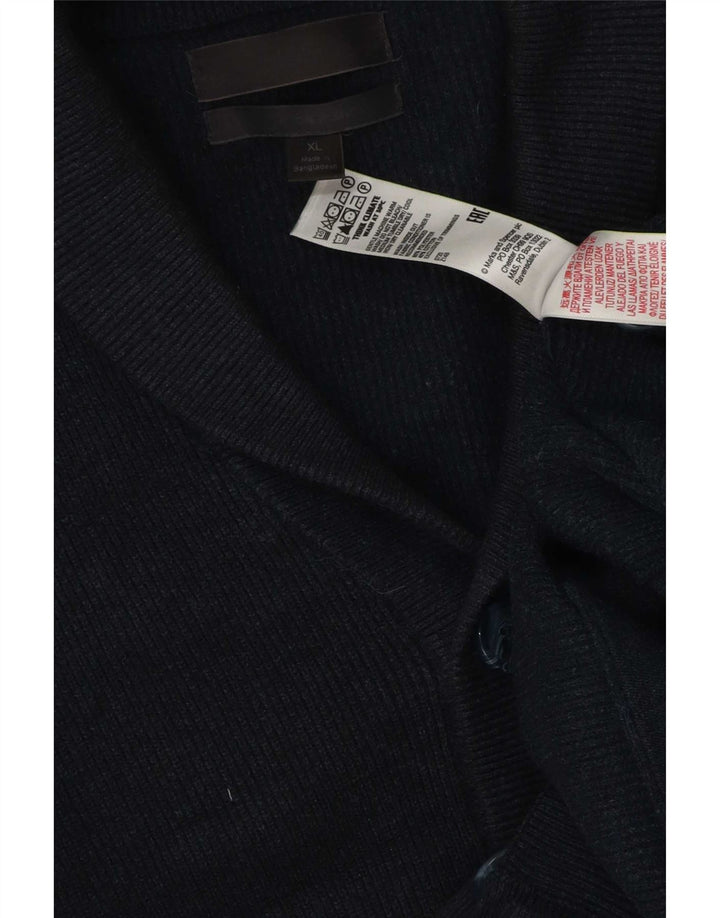 Marks & Spencer herre cardigan sweater XL marineblå polyester