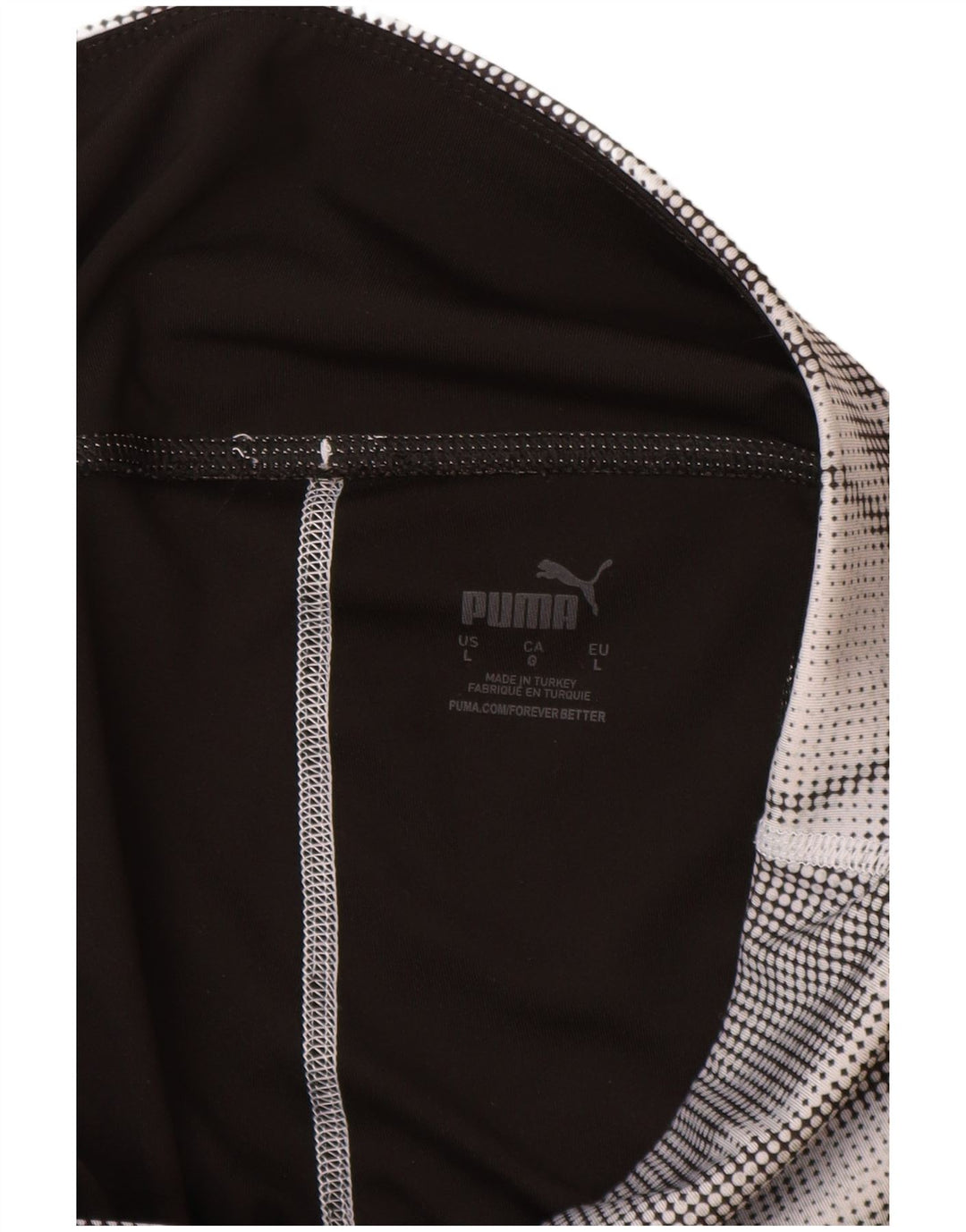 Puma Womens Leggings UK 16 Large Black Colourblock