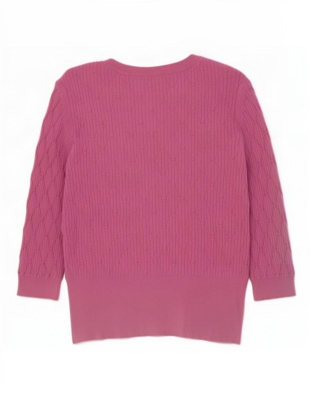 Marks & Spencer Dame Crop V-hals sweater UK 12 Medium Pink