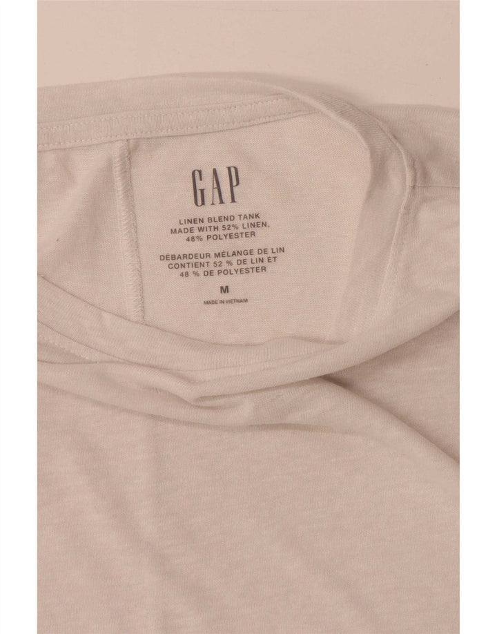Gap Damevest Top UK 14 Medium White Linen