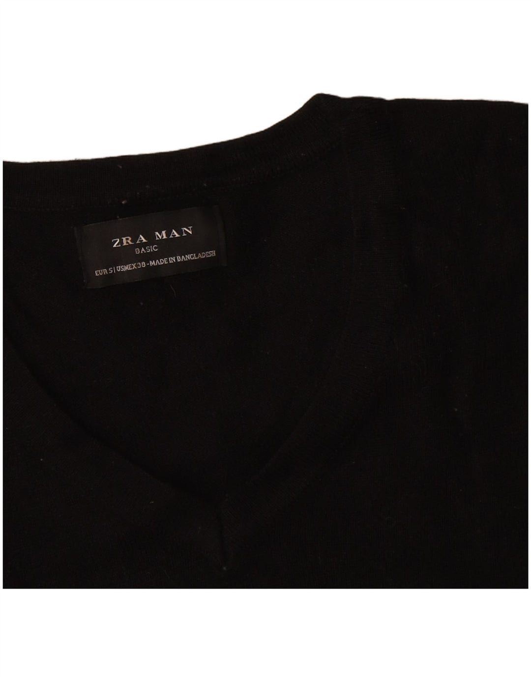 Zara Herre V-hals sweater lille sort