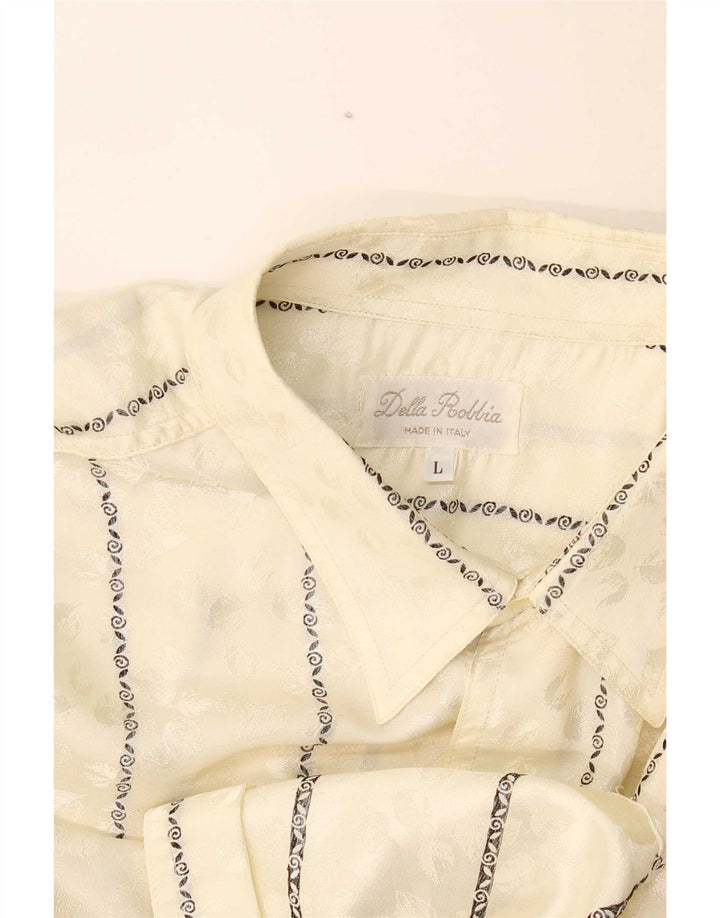 Vintage herreskjorte stor beige stribet