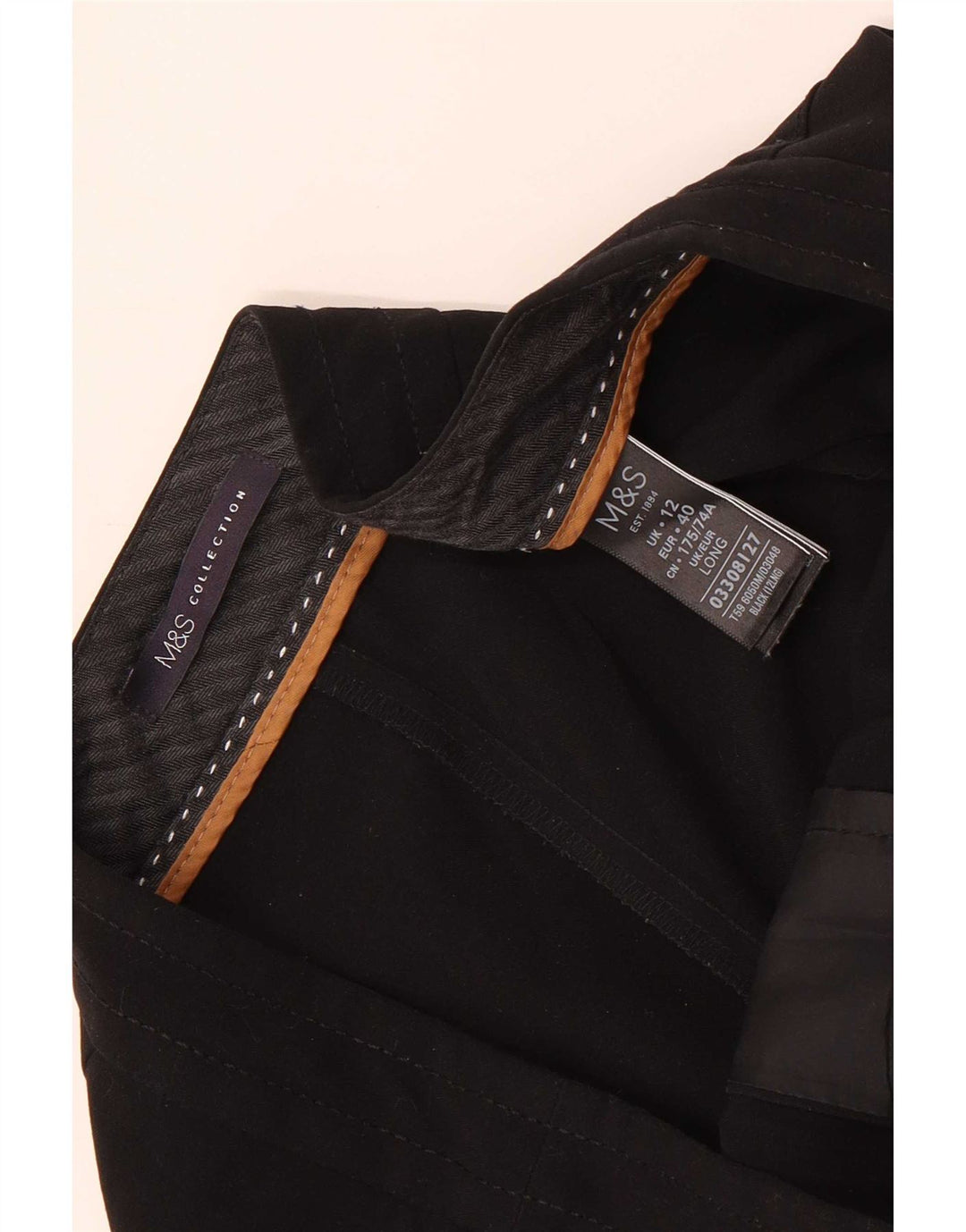 Marks & Spencer Dame Slim Casual Bukser UK 12 Medium W32 L31 Sort